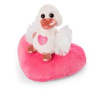 Nici Cygne Blanc Amour Sur Coeur Peluche 10 Cm