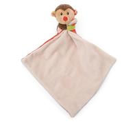 NICI Doudou 22x22 cm Beige-Rouge avec Peluche Hérisson 12 cm - Couverture, Couette en Tissu Doux pour bébés et Tout-Petits - Peluche Douce pour bébé