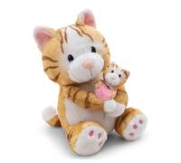 NICI Doudou Chat, 20 cm, 6 cm, Marron - 62843 | Avec enfant chat, peluche douce et mignonne pour câliner et jouer, pour enfants et adultes, idée cadeau