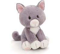 NICI 62139 Chat en Peluche, Doux, Mignon, pour Câliner Et Jouer, Excellente Idée De Cadeau, pour Enfants Et Adultes, 20 cm, Gris