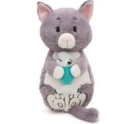 NICI 62166 Chat avec Poisson en Peluche, Doux, Mignon, pour Câliner Et Jouer, Excellente Idée De Cadeau, pour Enfants Et Adultes, 40 x 20 cm, Gris