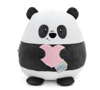 NICI Doudou Chill Panda avec Coeur 20cm - Noir - Peluche Douce, Adorable pour câliner et Jouer, pour Enfants et Adultes, Une Excellente idée Cadeau | 61795