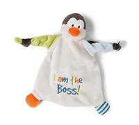 NICI- Doudou en Tissu câlin Pingouin « I am The Boss », 47133, Beige