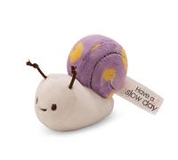 NICI Doudou Escargot 12cm avec Message « Have a Slow Day - Lilas - Peluche Douce, Adorable pour câliner et Jouer, pour Enfants et Adultes, Une Excellente idée Cadeau | 61639