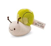 NICI Doudou Escargot 12cm avec Message « Have a Slow Day - Vert - Peluche Douce, Adorable pour câliner et Jouer, pour Enfants et Adultes, Une Excellente idée Cadeau | 61638