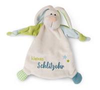 NICI Doudou Lapin - Petit Oreille Fendue - 25 x 25 cm - Doudou à partir de 0 Mois - Doudou pour bébé et Tout-Petits - Doudou pour bébé Fille et garçon