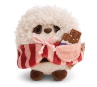 NICI doudou Panda Kono 8 cm avec chocolat & costume pop-corn en boîte cadeau - blanc - Peluche douce, adorable pour câliner et jouer, pour enfants et adultes - 61654