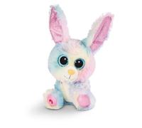 NICI Doudou - Peluche GLUBSCHIS Lapin Rainbow Candy 15cm, avec des Grands Yeux Scintillants