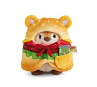 NICI doudou Tigre Tiggy 8 cm avec bocal de cornichons & costume de hamburger en boîte cadeau - beige - Peluche douce, adorable pour câliner et jouer, pour enfants et adultes - 61656