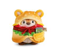 NICI doudou Tigre Tiggy 8 cm avec bocal de cornichons & costume de hamburger en boîte cadeau - beige - Peluche douce, adorable pour câliner et jouer, pour enfants et adultes - 61656