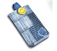 NICI Étui pour Smartphone Smiley 10 x 15 cm, Couleur Jean (41535)