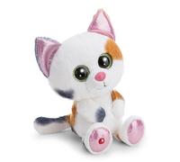 NICI GLUBSCHIS Calli Malli Le Chat Porte-Bonheur - Peluche Douce pour câliner, Enfants et Adultes, idée Cadeau, 25 cm, Blanc - 63056
