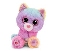 NICI GLUBSCHIS Doudou chat Miss Melli 15 cm - Chat en peluche coloré avec de grands yeux scintillants, peluche pour les amateurs de doudous - 49394