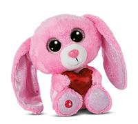 NICI Glubschis : Glubschis - L’Originale - Lapin en Peluche Assis Hearty Kay 15 cm I Jouet Animal Douillet avec de Grands Yeux Scintillants - 47882