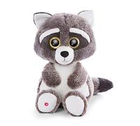 NICI Glubschis : L’Originale - Glubschis Clooney le raton laveur 45 cm - Ratons laveurs aux grands yeux pailletés - Jouet tout doux pour les amateurs de peluches - Doudou câlin