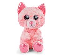 NICI L’Originale - Glubschis Dreamie 45 cm - Chats Grands Yeux pailletés - Jouets Tout Doux pour Les Amateurs de Peluches - Doudou câlin - Chaton, 47185, Rose Bonbon