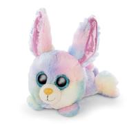 NICI Glubschis : L’Originale - Glubschis Lapin en Peluche Rainbow Candy 15 cm - Lapin Couché avec de Grands Yeux Pailletés - Douillets pour Les Amateurs de Peluches - Doudou - Cadeau Enfant 46922