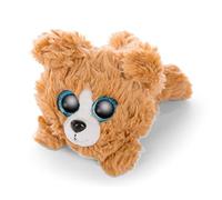 NICI Glubschis : L’Originale - Glubschis Lollidog Le Chien en Peluche 15 cm - Chiot couché avec de Grands Yeux pailletés - Peluches moelleuses pour Les Fans de Jouets à câliner - Doudous Chiens