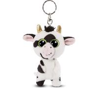NICI Glubschis : l’Originale - Vache Moolon en Porte-clés Glubschis 9cm - Pendentif en Peluche pour Cordon, Porte-Clef et Trousseau - Porte-Bonheur de Sac - Cadeaux Enfants