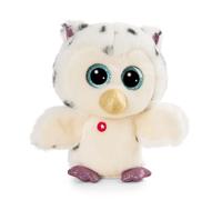 NICI Glubschis Schlenker Peluche Hibou Ulula 15cm I Chouette Assise avec de Grands Yeux Scintillants I Jouet Douillet pour Les Fans de Peluches Animales - 47687