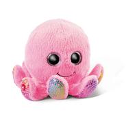 NICI Glubschis : Le Poulpe Poli Original de 22 cm-Peluches Animaux de la mer pour Les Amateurs de Jouets Tout Doux, Doudou Pieuvre Yeux Scintillants à câliner et pour Jouer, 46969, Rose/Multicolore