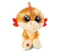 NICI Glubschis : The Original - Glubschis Peluche Dragon Yo-Yo 15 cm - Peluches doudous aux Grands Yeux Scintillants - Doudou Duveteux pour Jouer et à câliner, Orange