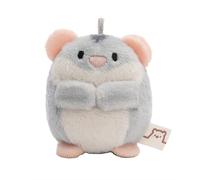 Nici Hamster Shai Gris Sur Carte D´en-tête Peluche 5 Cm