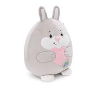 NICI Peluche Chill Lapin avec cœur 30 cm Gris - Doudou en Peluche, Mignonne Peluche à câliner, pour Jouer, pour Enfants et Adultes, Une Excellente idée de Cadeau - 61404