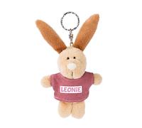 NICI Leonie 44637 Porte-clés Lapin avec T-Shirt Beige 10 cm