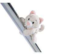 NICI- Chat Love MagNICI Mignon 12 cm Blanc-Peluche Durable avec Aimant-Animal magnétique pour réfrigérateur, Tableau Noir, élément métallique et Beaucoup Plus, Superbe idée Cadeau, 49403