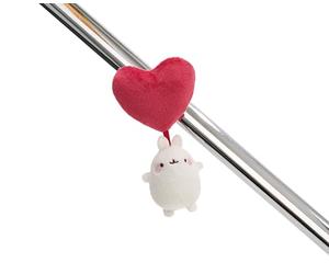 NICI MagNICI Cœur en Peluche avec MOLANG 5cm Blanc - Peluche avec Aimant - Animal magnétique pour réfrigérateur, Tableau Noir, élément métallique et Beaucoup Plus, Superbe idée Cadeau