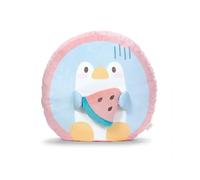 NICI mymochi 62392 Pingouin Waddle en peluche, avec pastèque, 35 x 33 x 12 cm, bleu, compagnon stylé à câliner ou comme accessoire, pour enfants et adultes