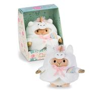 NICI mymochi 62582 Peluche Mouton Wools de 8 cm avec Arc-en-Ciel et Costume de Licorne dans Une boîte Cadeau, 8,5 x 6,5 x 10 cm, Blanc, Douce, Adorable Peluche Kawaii pour câlins et Jeux