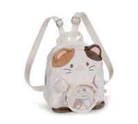 NICI Sac à dos mymochi 61822 Motif chat Angy, peluche blanc, 23×21×9 cm, bretelles réglables