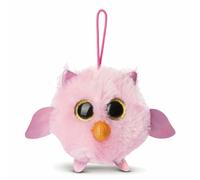 NICI NICIdoos BallBies Eule mit Loop, Kuscheltier, Plüschtier, Taschenanhänger, Anhänger, Plüsch, 9 cm, 46877