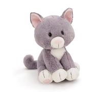 NICI Chat en peluche 62139 – Doux et mignon, pour câliner et jouer, 20 cm, gris, idée cadeau