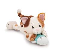 NICI Chat porte-bonheur Avec Poisson En Peluche, Doux, Mignon, Pour Câliner Et Jouer, Excellente Idée De Cadeau, Pour Enfants Et Adultes, 30 cm, marron - 62151