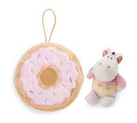 NICI 61915 Licorne Sweety Rainbow en Peluche, Douce, Mignonne, Motif Donut avec Boucle, pour Câliner Et Jouer, Excellente Idée De Cadeau, pour Enfants Et Adultes, 10 cm, Multicolore