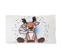NICI Oreiller en Peluche Jonte Le Renne 43 x 25 cm, Rectangulaire I Coussin Douillet Rennes pour Garçons, Filles Bébés I Peluches Coussins - 48332