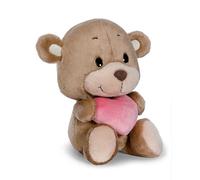 NICI Ours en Peluche Douce avec cœur, 22 cm, Marron - 62701 | Peluche mignonne pour câliner et jouer, pour enfants et adultes, idée cadeau