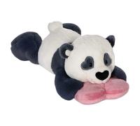 NICI Peluche Panda Love 62613 – 20 cm, noir, avec cœur, douce – Idée cadeau enfants et adultes