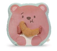 OSRAM NICI mymochi 62391 Ours Nomo en peluche, avec croissant, 35 x 33 x 12 cm, marron, compagnon stylé à câliner ou comme accessoire, pour enfants et adultes