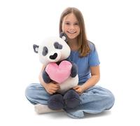 NICI Panda Love avec cœur en Peluche, 50 cm, Noir, Doux, Adorable Compagnon pour câlins et Jeux, Superbe idée Cadeau pour Enfants et Adultes - 62611