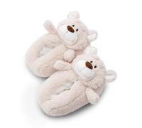 NICI Pantoufles Ours Bendix tailles 34-37 M - Peluche Pantoufles Enfants antidérapantes, Chaudes et douillettes pantoufles pour enfants et adultes - 49490