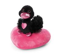 NICI peluche Amour Cygne noir avec coeur 10cm, VERT