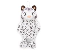 NICI Peluche-bouillotte au Motif du léopard des neiges Eleni Snowbell, capacité : 300 ML, 34 cm, Blanche, Compagnon Douillet dès 10 Mois, Coussin Chauffant pour Enfants et Adultes - 62447