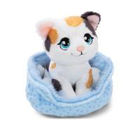 NICI Peluche Chat Porte-Bonheur dans Panier, 12 cm - 63322 | Doux compagnon à câliner, jouer et collectionner, porte-bonheur, superbe cadeau pour enfants et adultes