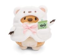 NICI Peluche Chien Hiro 8 cm avec Bubble Tee & Costume Ours Polaire en boîte Cadeau 8,5x6,5x10 cm Brun - Doudou, Mignon Jouet en Peluche à câliner et à Jouer, Une Excellente idée de Cadeau - 61146