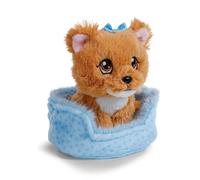 NICI Peluche Chien Yorkshire 12 cm dans un panier Marron