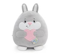 NICI Peluche Chill Lapin avec cœur 30 cm Gris - Doudou en Peluche, Mignonne Peluche à câliner, pour Jouer, pour Enfants et Adultes, Une Excellente idée de Cadeau - 61404